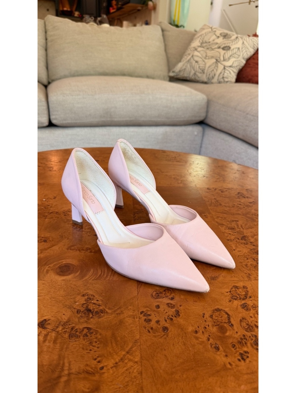 Franco Sarto Pink D'Orsay Pumps Heels Size 8